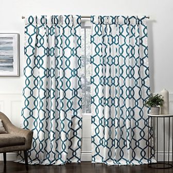 Exclusive Home 2-pack Kochi Linen Blend Pinch Pleat Window Curtains