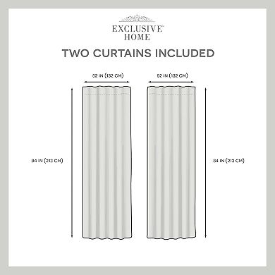 Exclusive Home 2-pack Velvet Heavyweight Hidden Tab Top Window Curtains