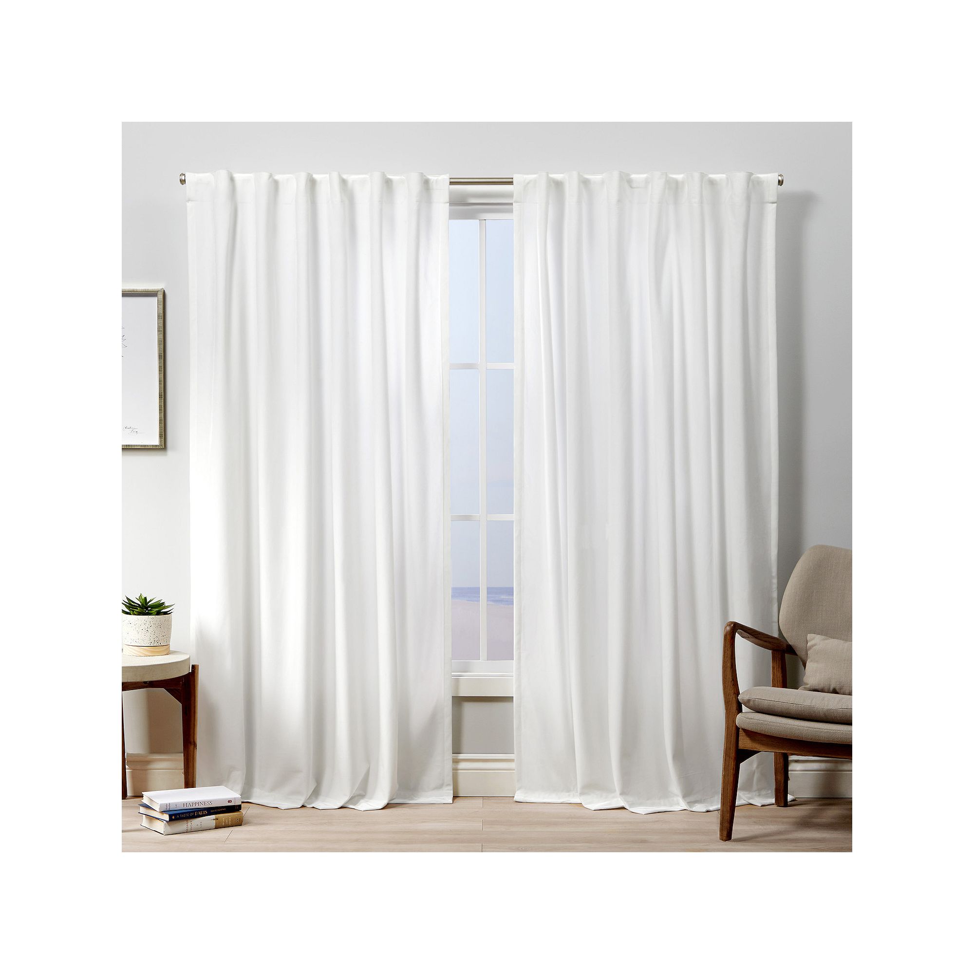 Exclusive Home 2-pack Velvet Heavyweight Hidden Tab Top Window Curtains, Wi