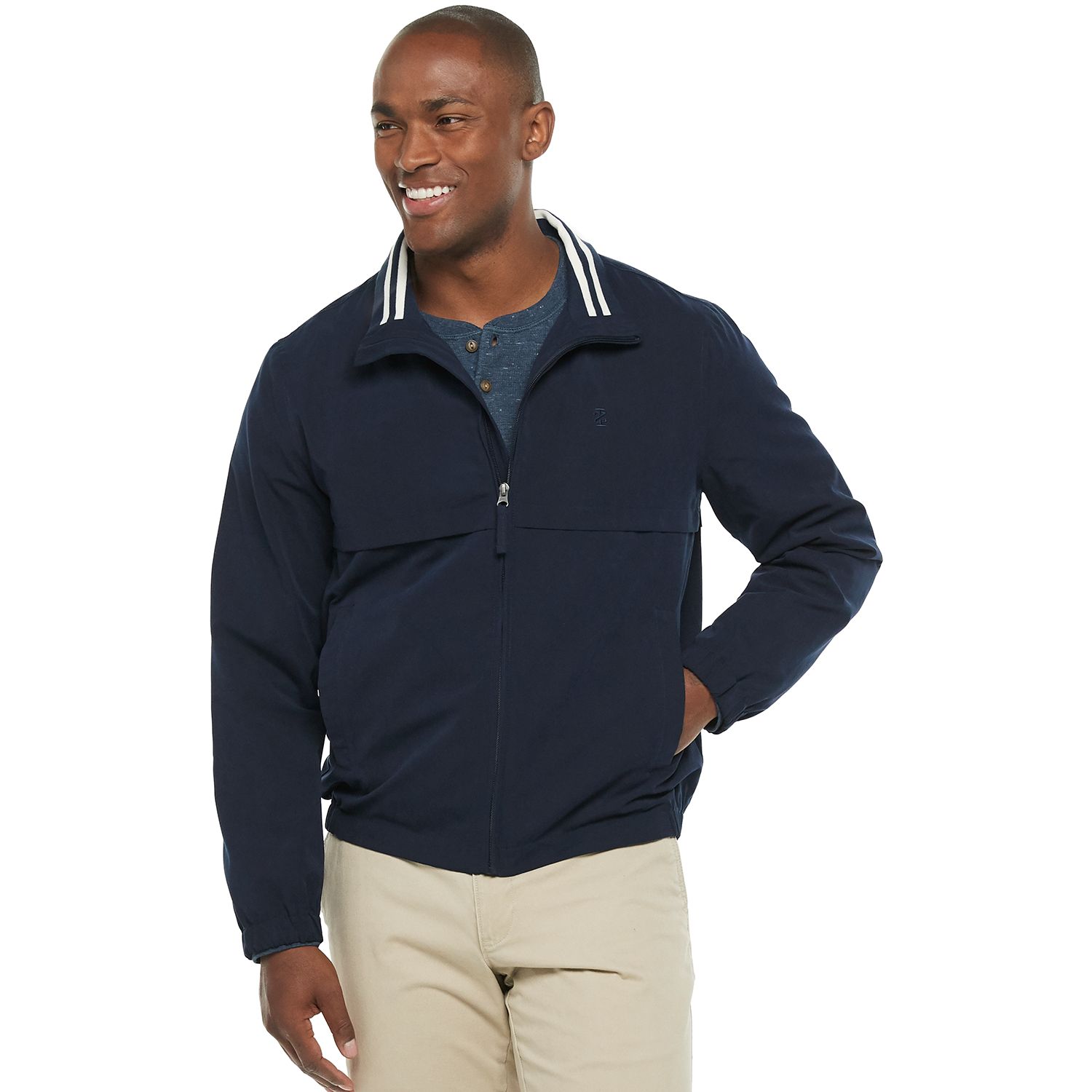 izod men's microfiber golf jacket