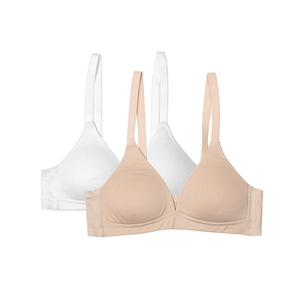 Girls 7 16 Vanity Fair 2 Pack Nearly Invisible Wire Free Bras