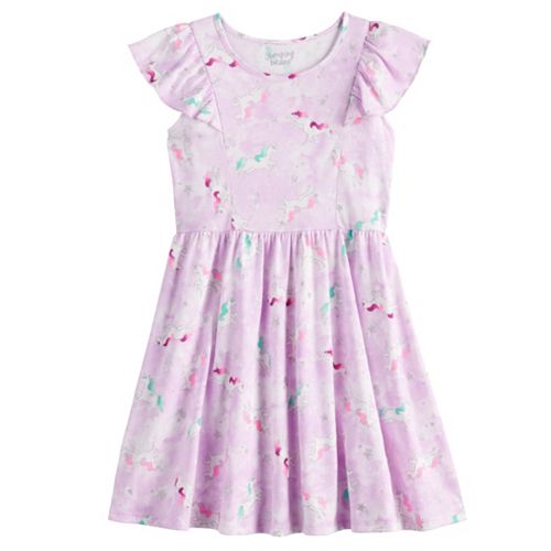 Girls 4 12 Jumping Beans Print Skater Dress