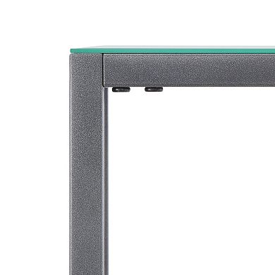 Southern Enterprises Darrin Narrow Long Console Table with Mirrored Top