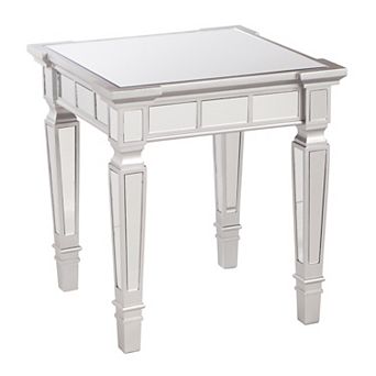 Southern Enterprises Glenview Glam Mirrored Square End Table