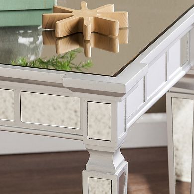Southern Enterprises Glenview Glam Mirrored Square End Table