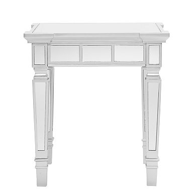 Southern Enterprises Glenview Glam Mirrored Square End Table