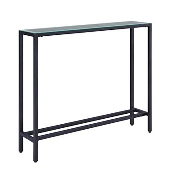 Southern Enterprises Darrin Narrow Mini Console Table with Mirrored Top