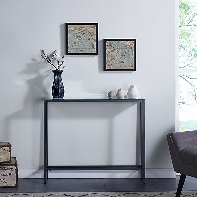 Southern Enterprises Darrin Narrow Mini Console Table with Mirrored Top