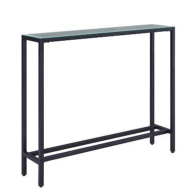 Southern Enterprises Darrin Narrow Mini Console Table with Mirrored Top