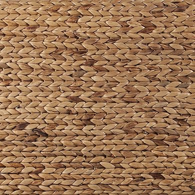 Southern Enterprises White Woven Coffee Table Bench