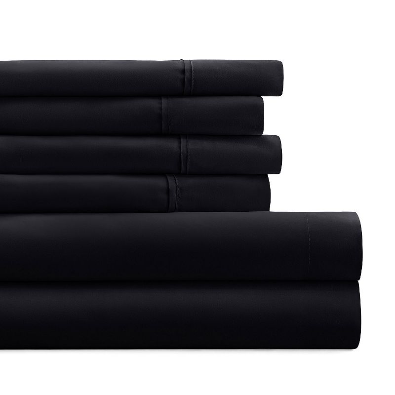 Home Collection Luxury Ultra Soft Sheet Set, Black, CKING SET