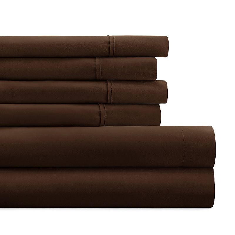 Home Collection Luxury Ultra Soft Sheet Set, Brown, CKING SET