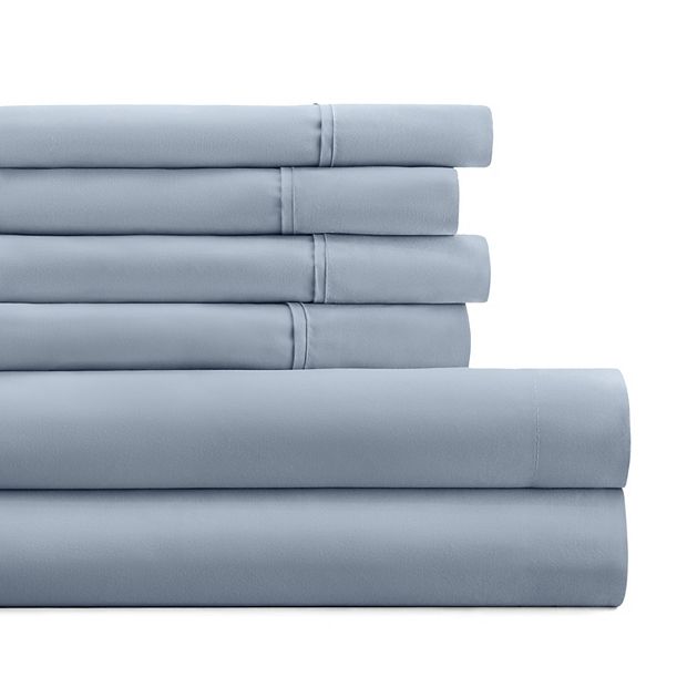 Premium Hotel Collection 6-Piece QUEEN Sheet Set - Light Teal 