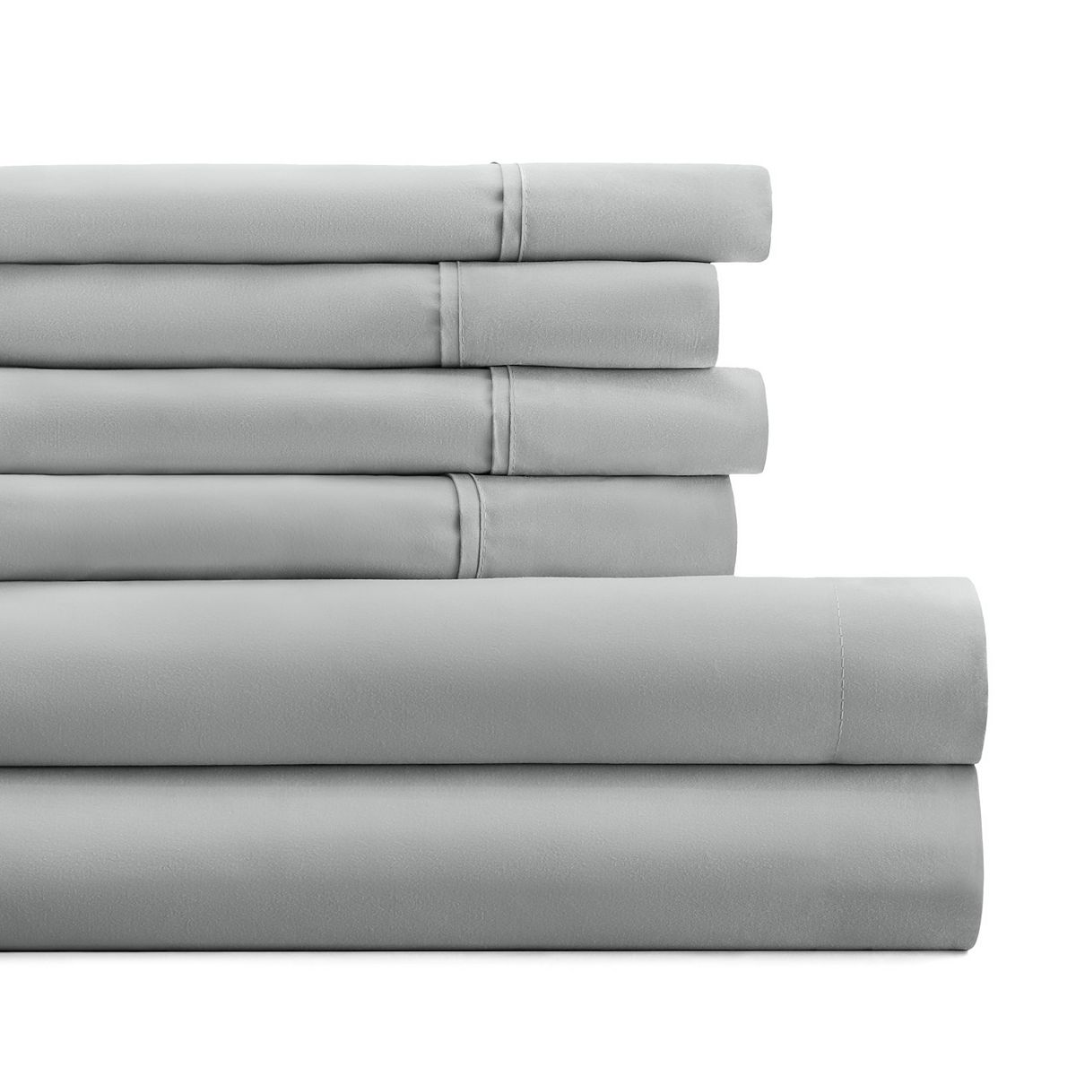 Home Collection Luxury Ultra Soft Sheet Set - Light Gray, QUEEN SET