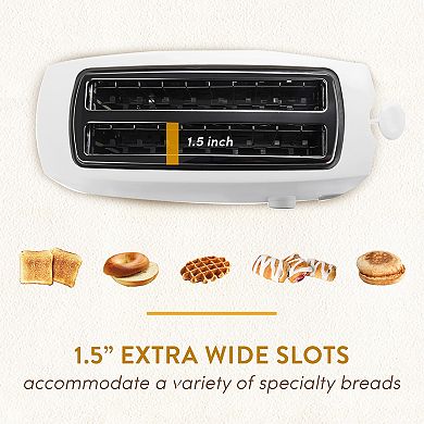 Elite Cuisine 4-Slice Long Slot Toaster