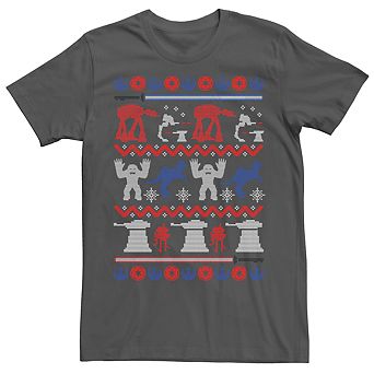 Men's Star Wars Hoth Battle Ugly Christmas Sweater Tee