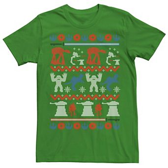 Men's Star Wars Hoth Battle Ugly Christmas Sweater Tee