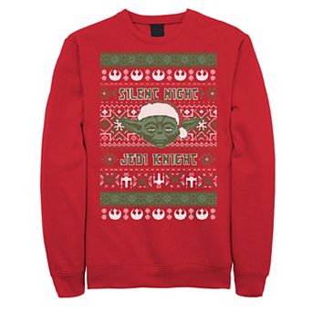 Men's Star Wars Yoda Silent Night Christmas Sweater Sweatshirt