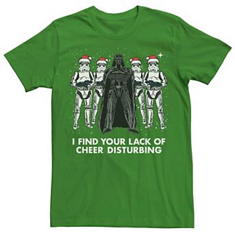 Men's Star Wars Vader Trooper Lack Cheer Christmas Tee