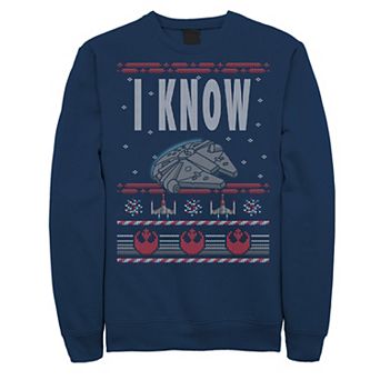 Men's Star Wars Falcon I Know Ugly Christmas Fleece