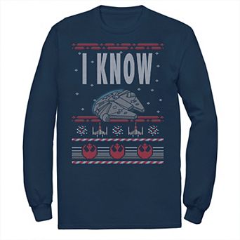Men's Star Wars Falcon I Know Ugly Christmas Tee