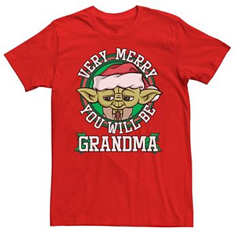 Men's Star Wars Yoda Merry You Will Be Christmas Tee