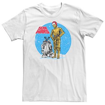 Men's Star Wars R2-D2 & C-3PO Retro Christmas Costumes Tee