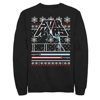 Men's Star Wars Luke Vader Face Off Ugly Christmas Sweater Sweatshirt