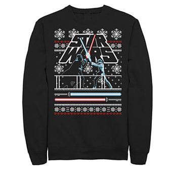 Men's Star Wars Luke Vader Face Off Ugly Christmas Sweater Sweatshirt