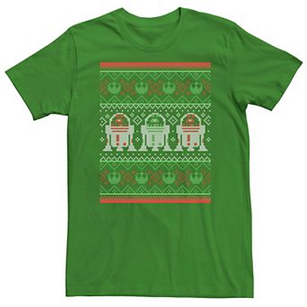 Men's Star Wars R2-D2 Ugly Christmas Sweater Rebel Tee