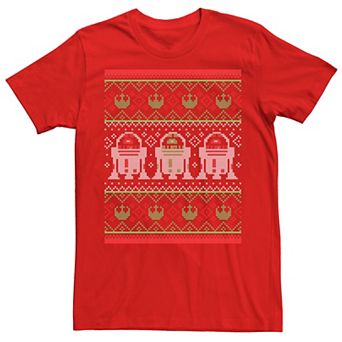 Men's Star Wars R2-D2 Ugly Christmas Sweater Rebel Tee