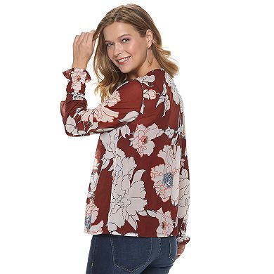 Women's Apt. 9® Ruched Long Sleeve Top