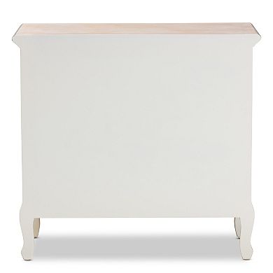 Baxton Studio Amalie White 4-Drawer Dresser