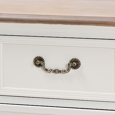 Baxton Studio Amalie White 4-Drawer Dresser
