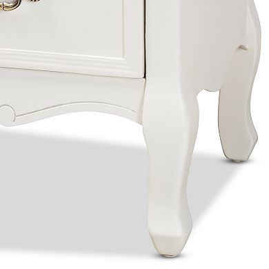 Baxton Studio Amalie White 4-Drawer Dresser