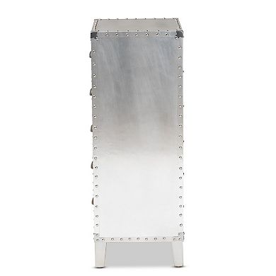 Baxton Studio Carel Silver 5-Drawer Dresser