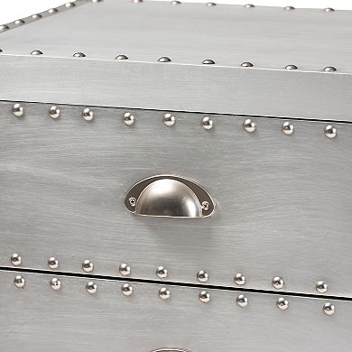 Baxton Studio Carel Silver 5-Drawer Dresser