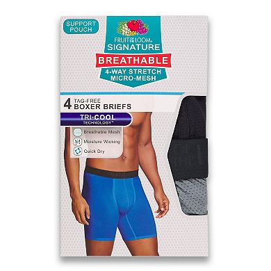 Men's Fruit of the Loom® Breathable Micro-Mesh 4-pack Assorted Boxer Brief