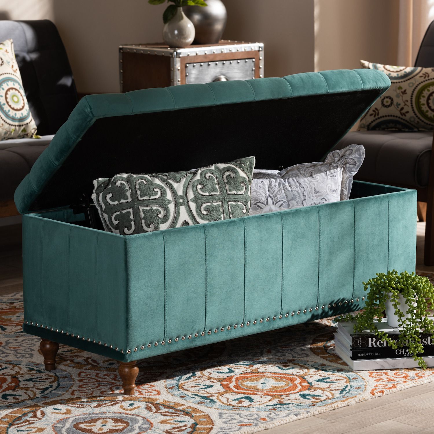 Baxton Studio Kaylee Storage Bench Ottoman   3978126 ALT