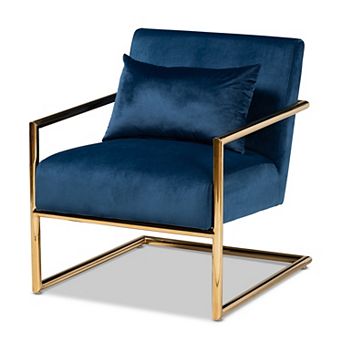 Baxton Studio Mira Glam and Luxe Lounge Chair
