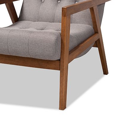 Baxton Studio Naeva Accent Chair & Ottoman 2-Piece Set