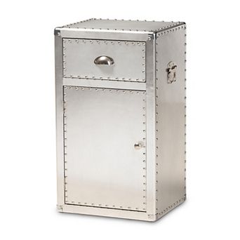 Baxton Studio Serge Silver Cabinet