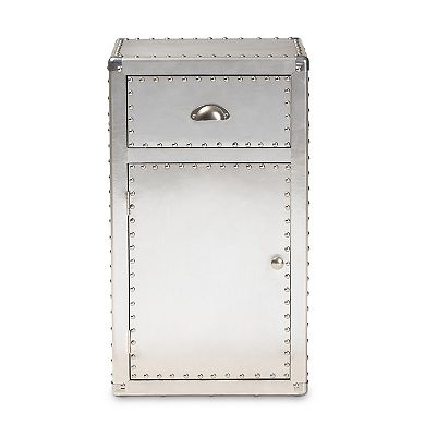 Baxton Studio Serge Silver Cabinet