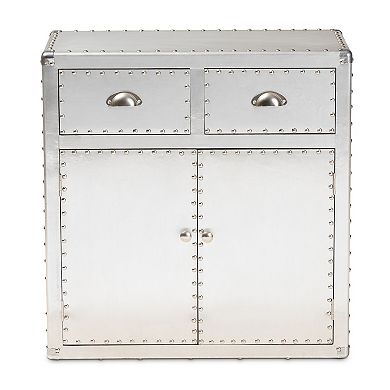 Baxton Studio Serge Silver Cabinet