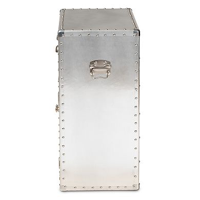 Baxton Studio Serge Silver Cabinet