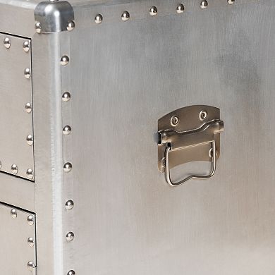Baxton Studio Serge Silver Cabinet