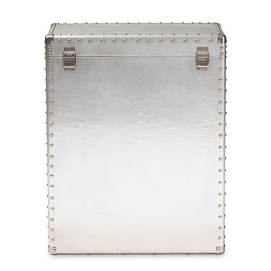 Baxton Studio Serge Silver Lift-Top 3-Drawer Cabinet