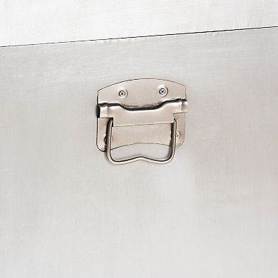 Baxton Studio Serge Silver Lift-Top 3-Drawer Cabinet