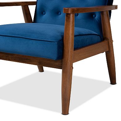 Baxton Studio Sorrento Mid-Century Modern Lounge Chair