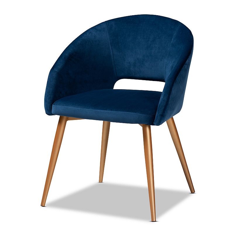 Baxton Studio Vianne Glam and Luxe Dining Chair, Blue
